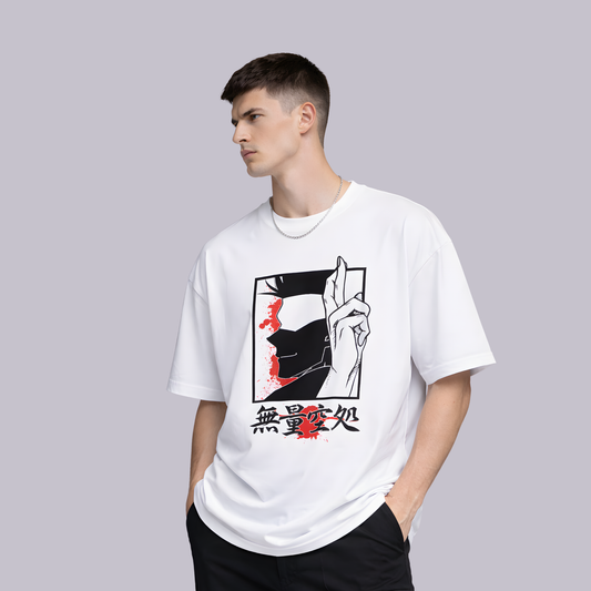 Infinite Void Anime Graphic White T-Shirt
