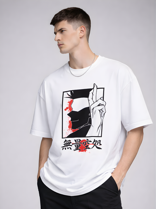 Infinite Void Anime Graphic White T-Shirt