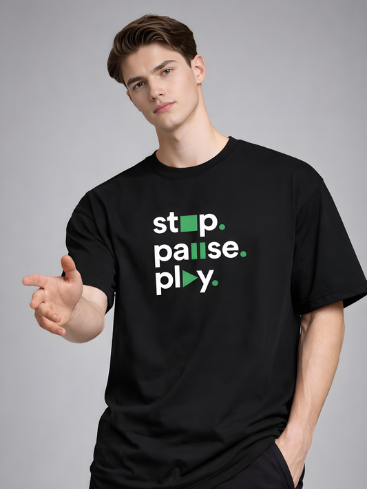 Pause & Play Oversized T shirt