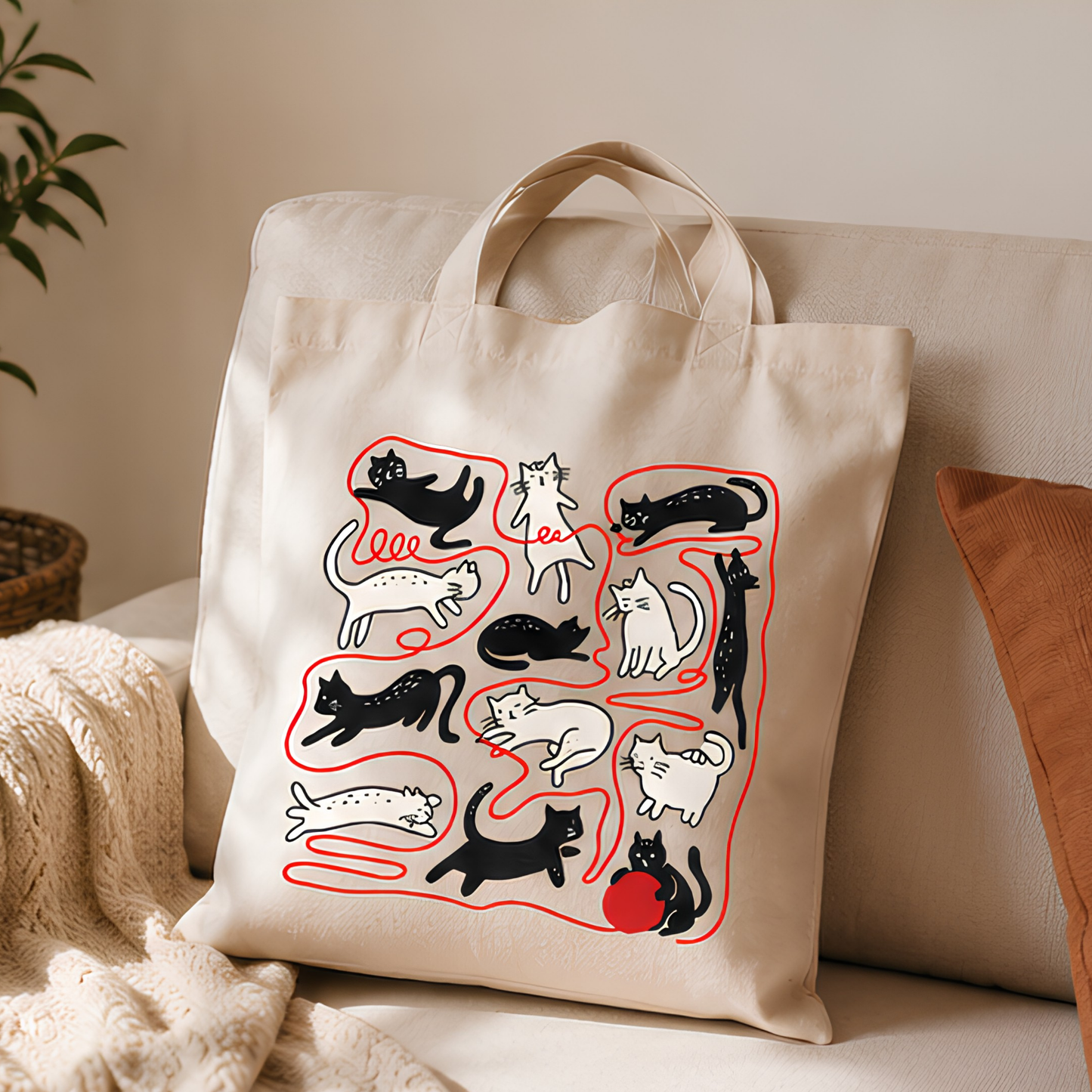 Whisker Parade Premium Canvas Tote Bag