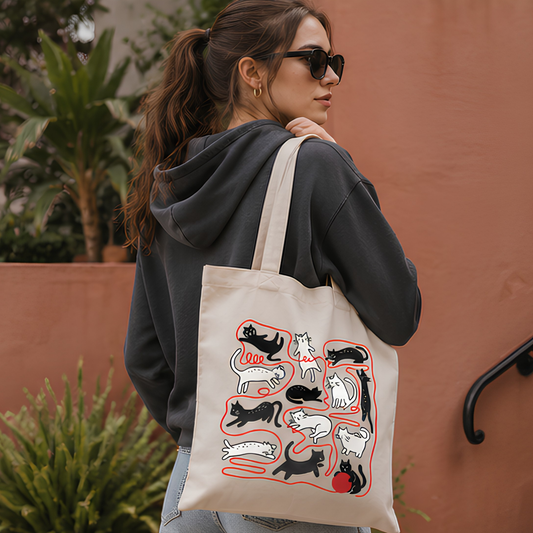 Whisker Parade Premium Canvas Tote Bag