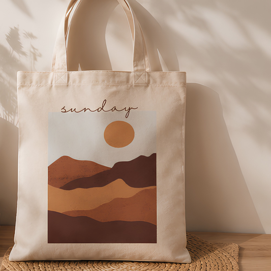 Sunday Escape Premium Canvas Tote Bag
