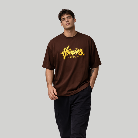 Homies Inc Oversized T-Shirt – Chocolate Brown
