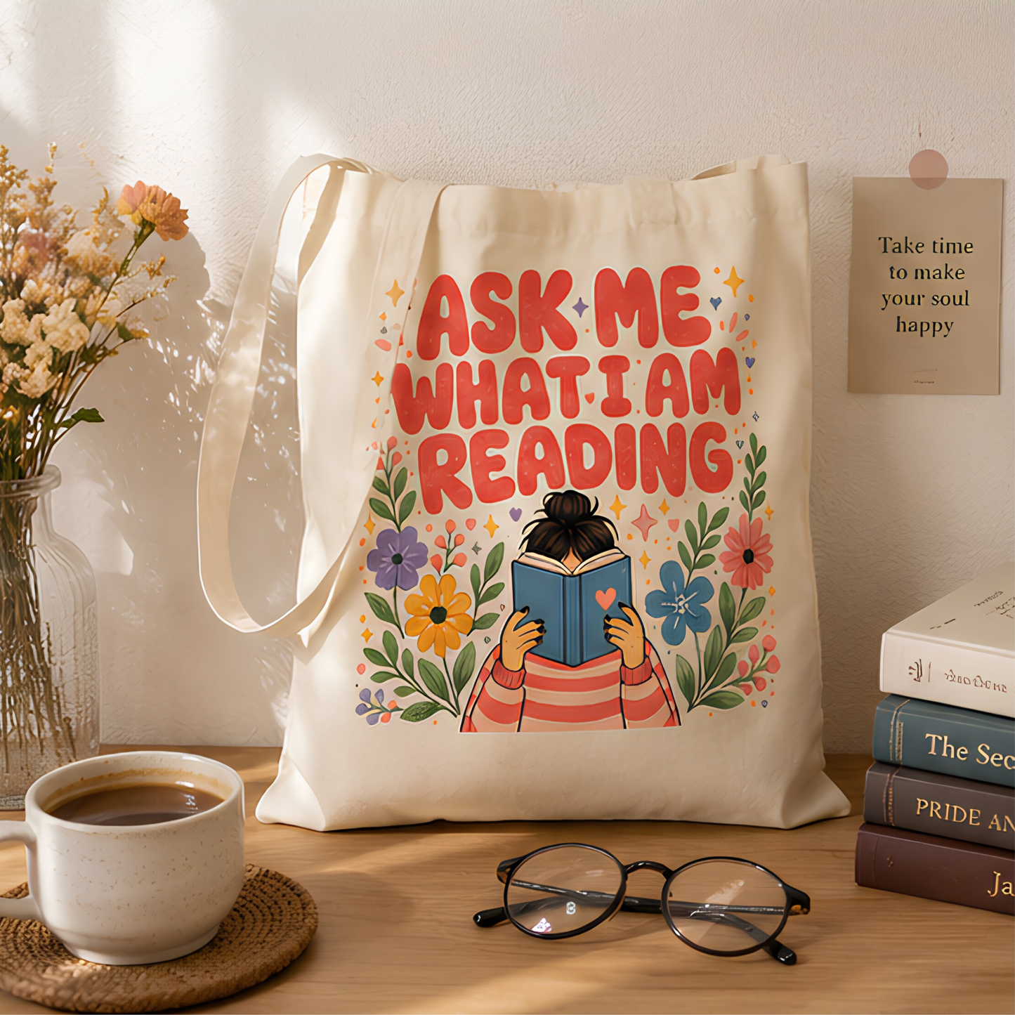 Book Lover's Haven Premium Canvas Tote Bag