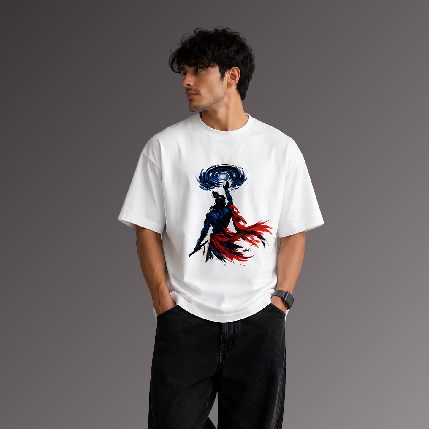 Cosmic Krishna Oversized T-Shirt