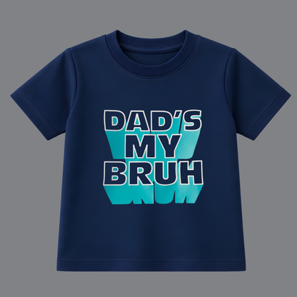 Dad’s My Bruh Kids T-Shirt – Navy Blue