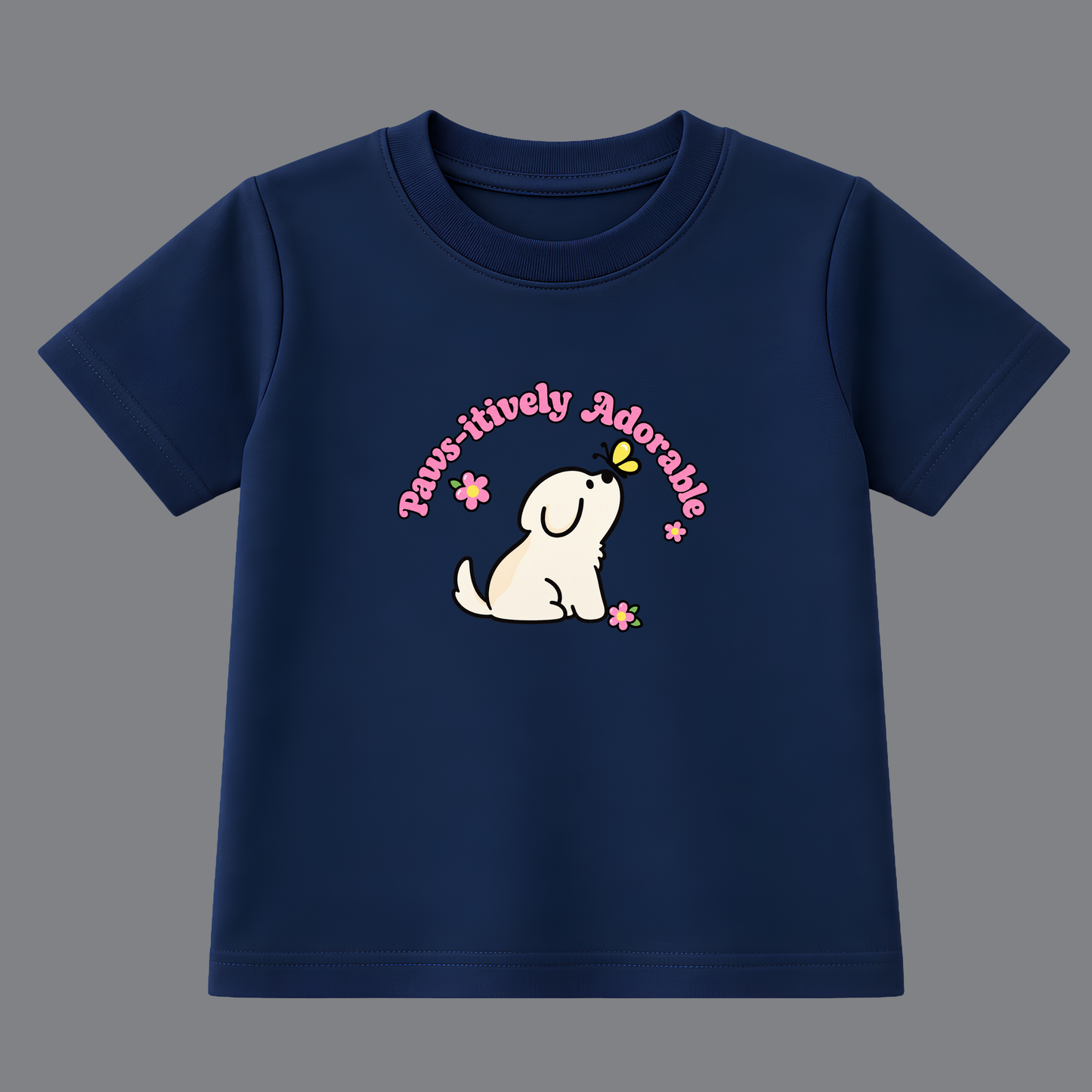 Positively Adorable Kids T-Shirt – Navy Blue