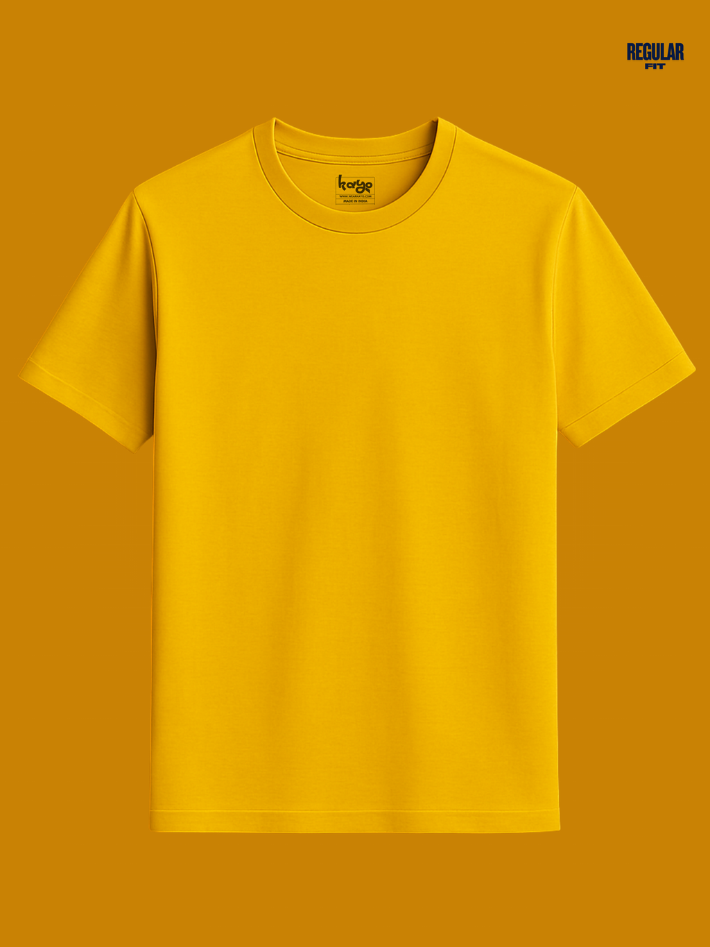 Regular fit Yellow T shirt