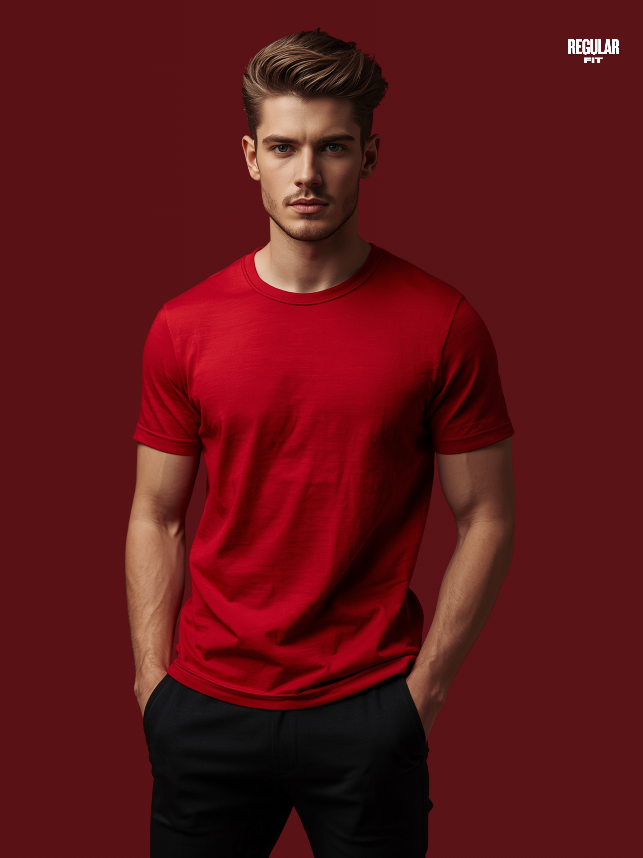 Regular fit Red T shirt