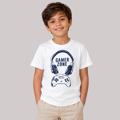 Gamer Zone Kids T-Shirt – White