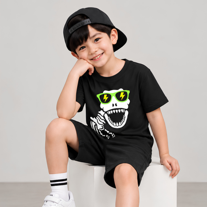 Dino Shades Kids T-Shirt – Black