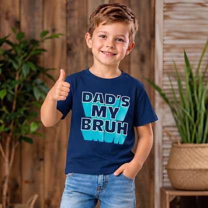 Dad’s My Bruh Kids T-Shirt – Navy Blue