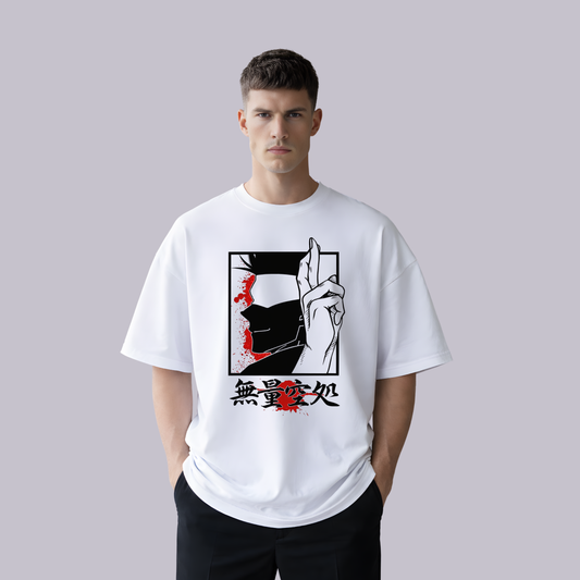 Infinite Void Anime Graphic White T-Shirt