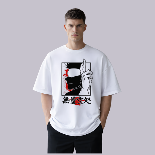 Infinite Void Anime Graphic White T-Shirt