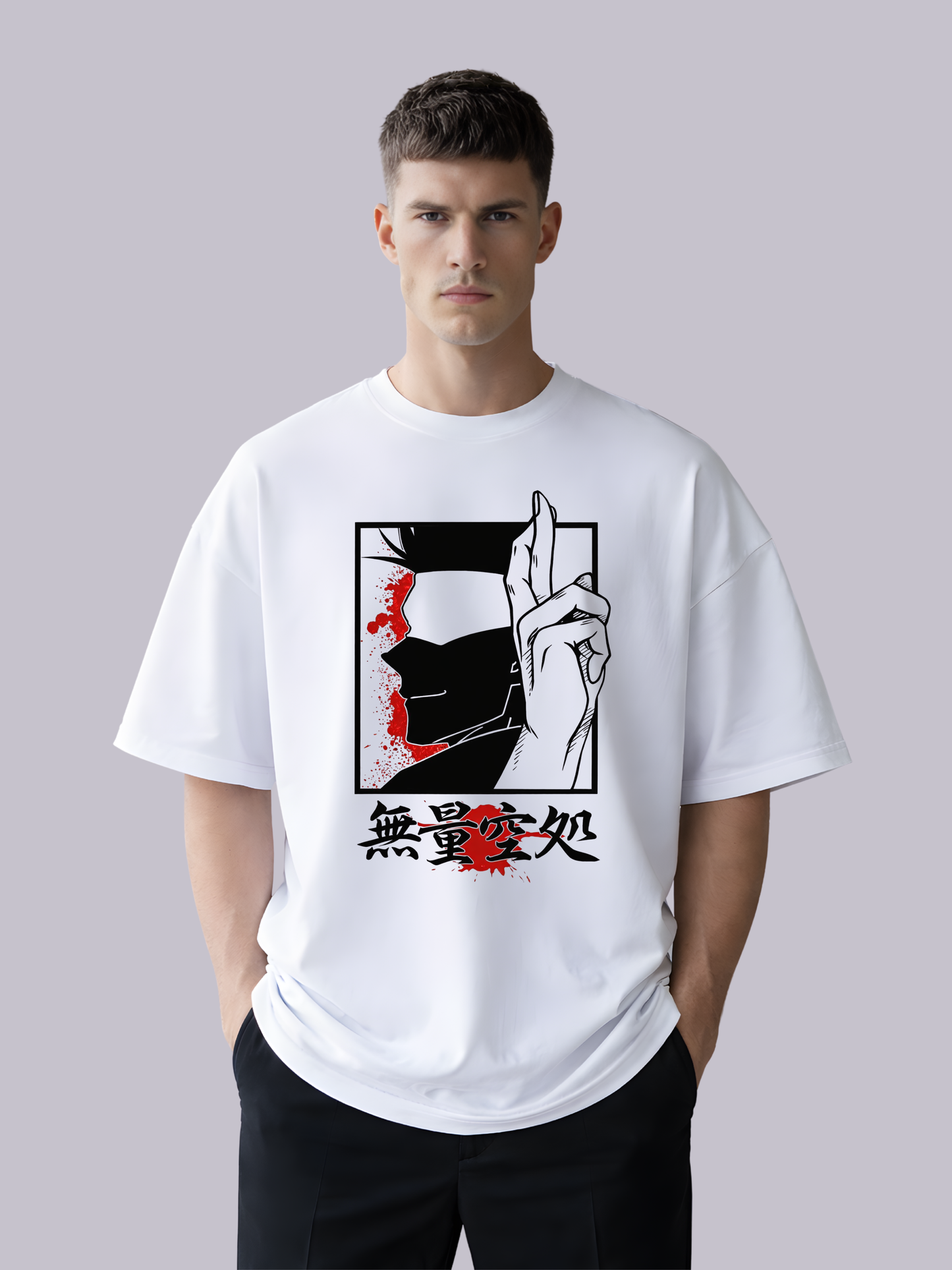Infinite Void Anime Graphic White T-Shirt