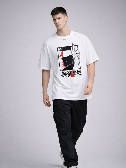 Infinite Void Anime Graphic White T-Shirt