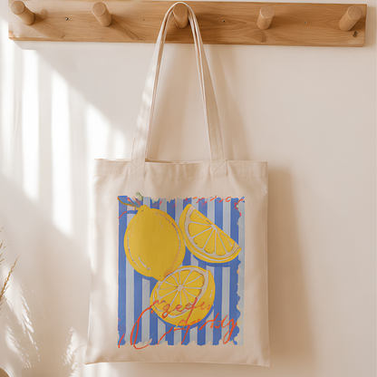 Citrus Zest Premium Canvas Tote Bag