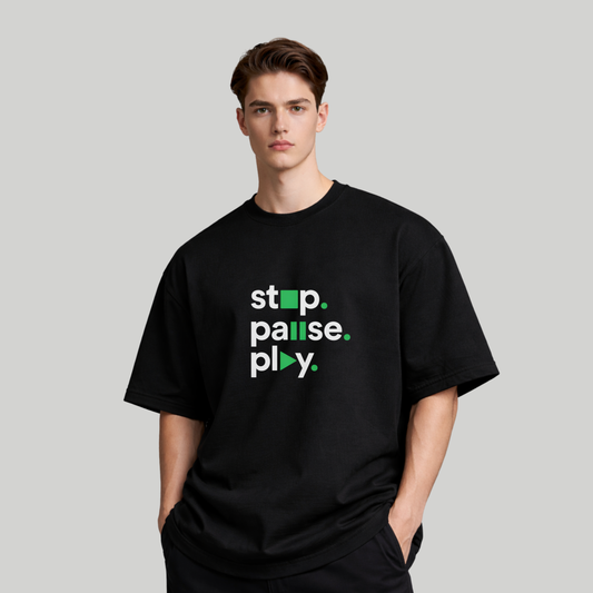 Pause & Play Oversized T shirt