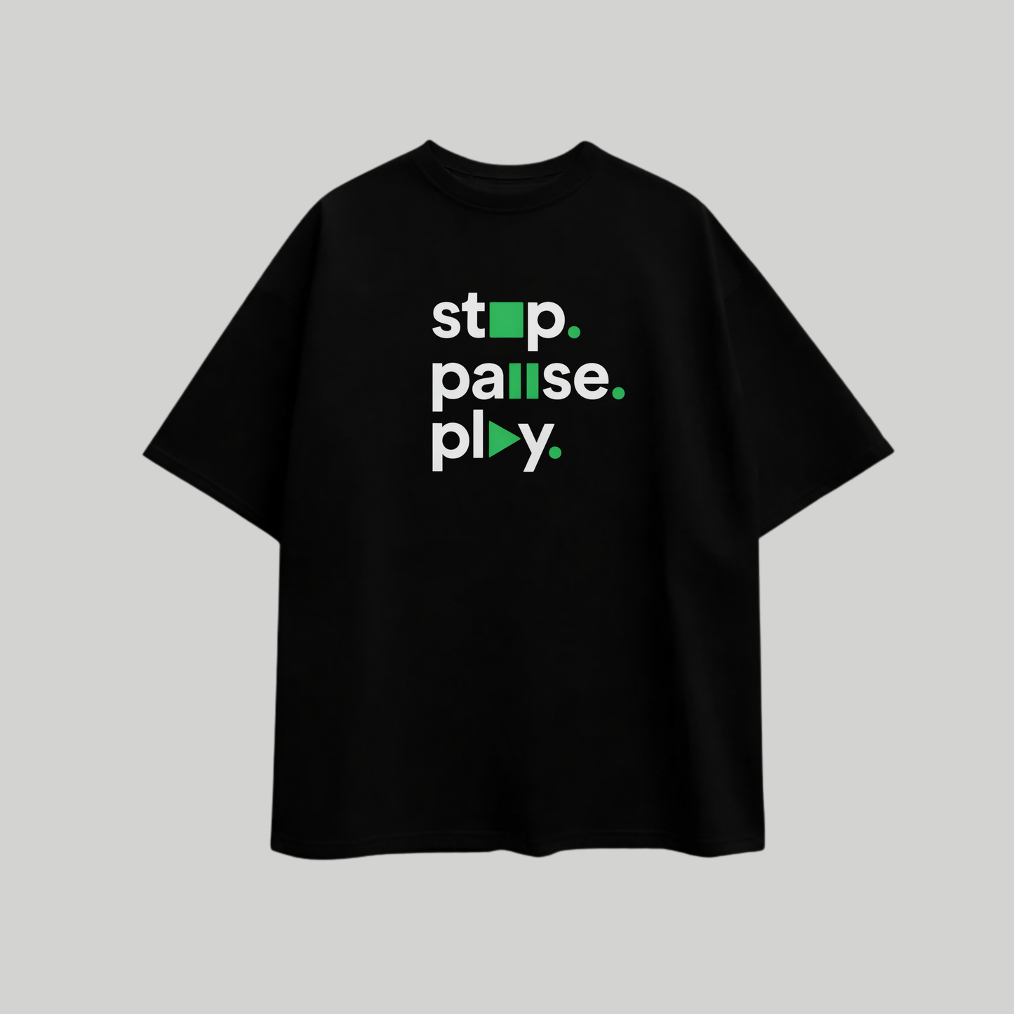 Pause & Play Oversized T shirt