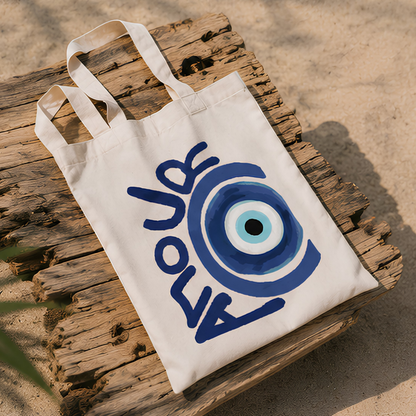 Evil Eye Premium Canvas Tote Bag