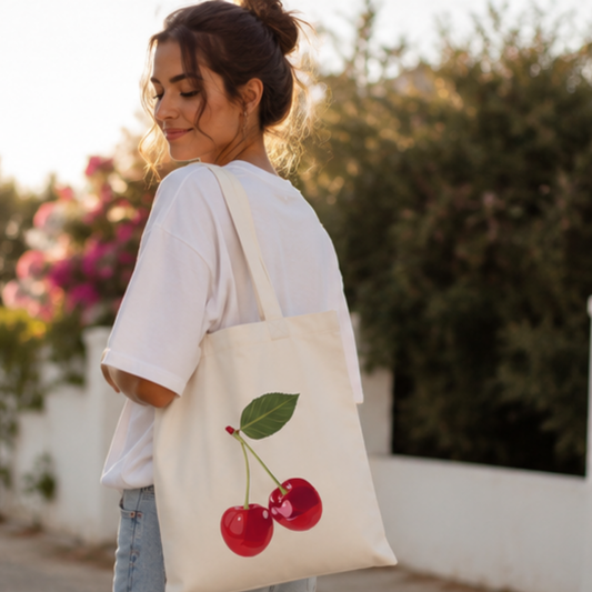 Cherry Bliss Premium Canvas Tote Bag