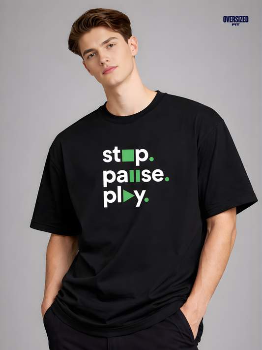 Pause & Play Oversized T shirt