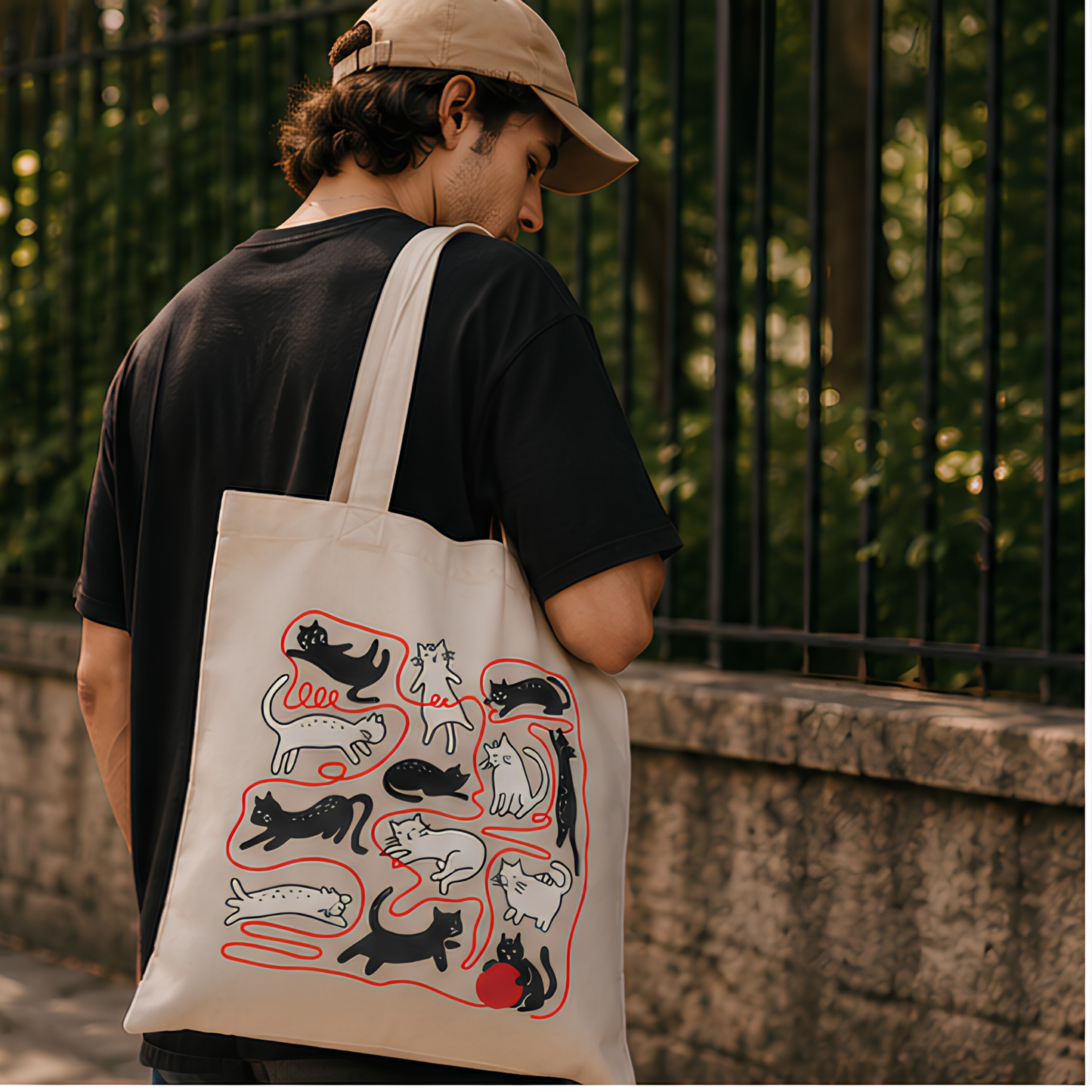 Whisker Parade Premium Canvas Tote Bag