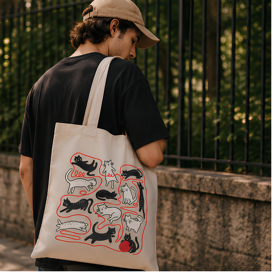 Whisker Parade Premium Canvas Tote Bag