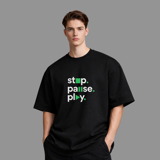 Pause & Play Oversized T shirt