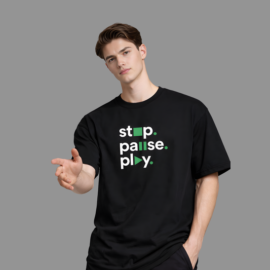 Pause & Play Oversized T shirt