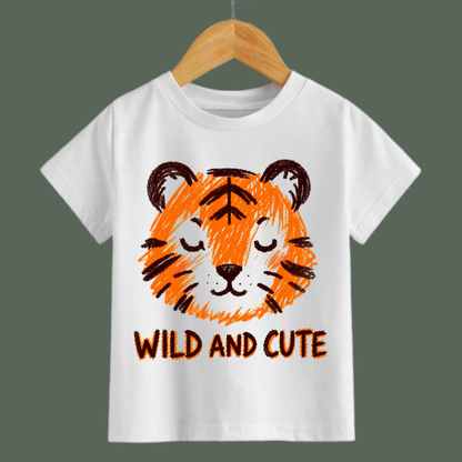 Wild & Cute Tiger Kids T-Shirt