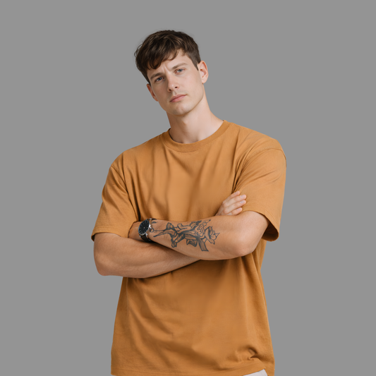 Oversized fit Beige T shirt