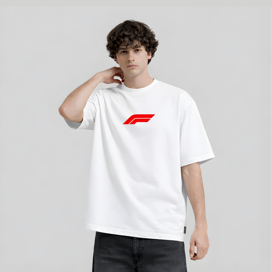 White Overtake Core Oversized T shirt