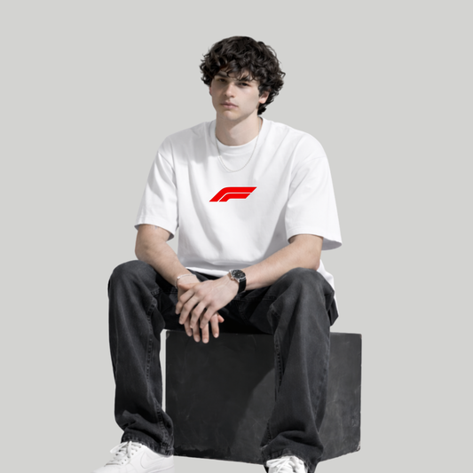 White Overtake Core Oversized T shirt