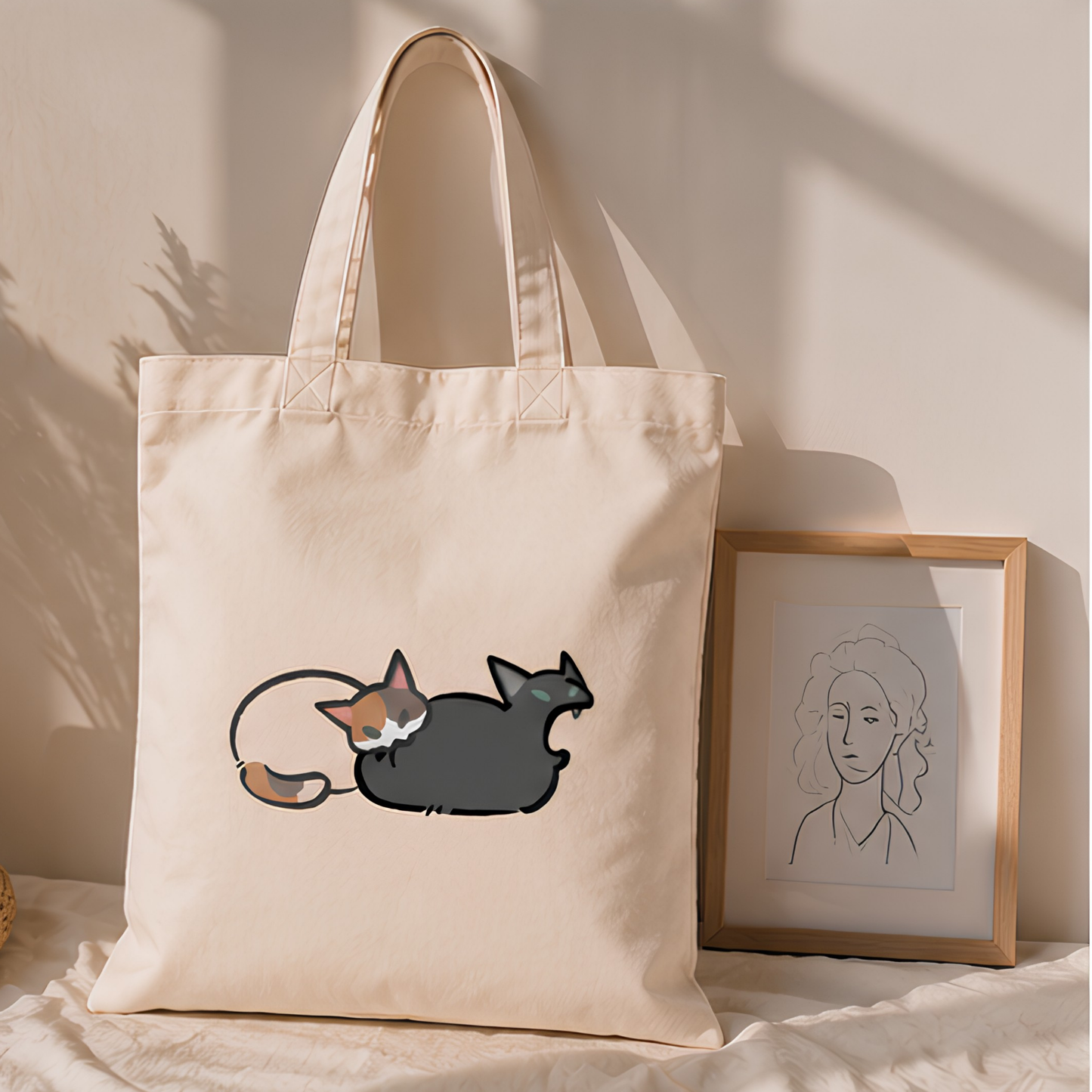 Cozy Cats Premium Canvas Tote Bag