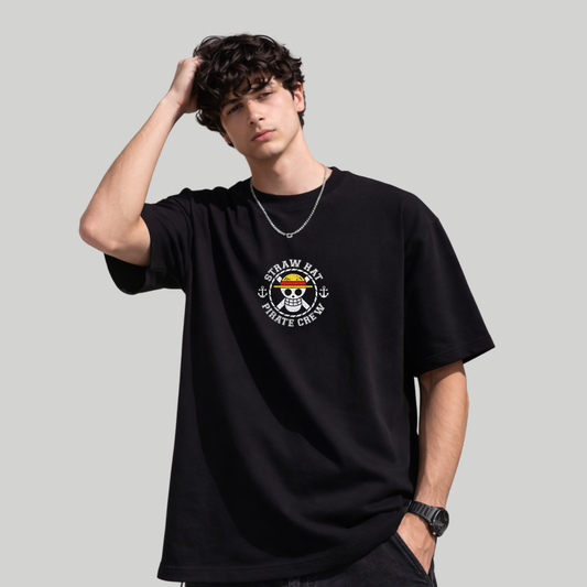 Straw Hat Pirate Crew Oversized Anime Graphic T-Shirt