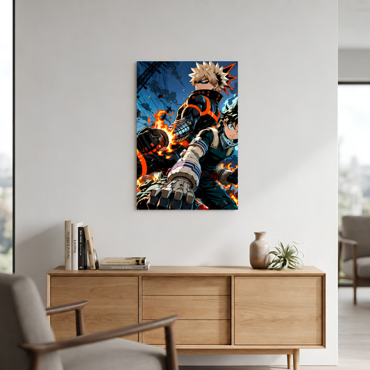 Bakugo & Deku Metallic Poster