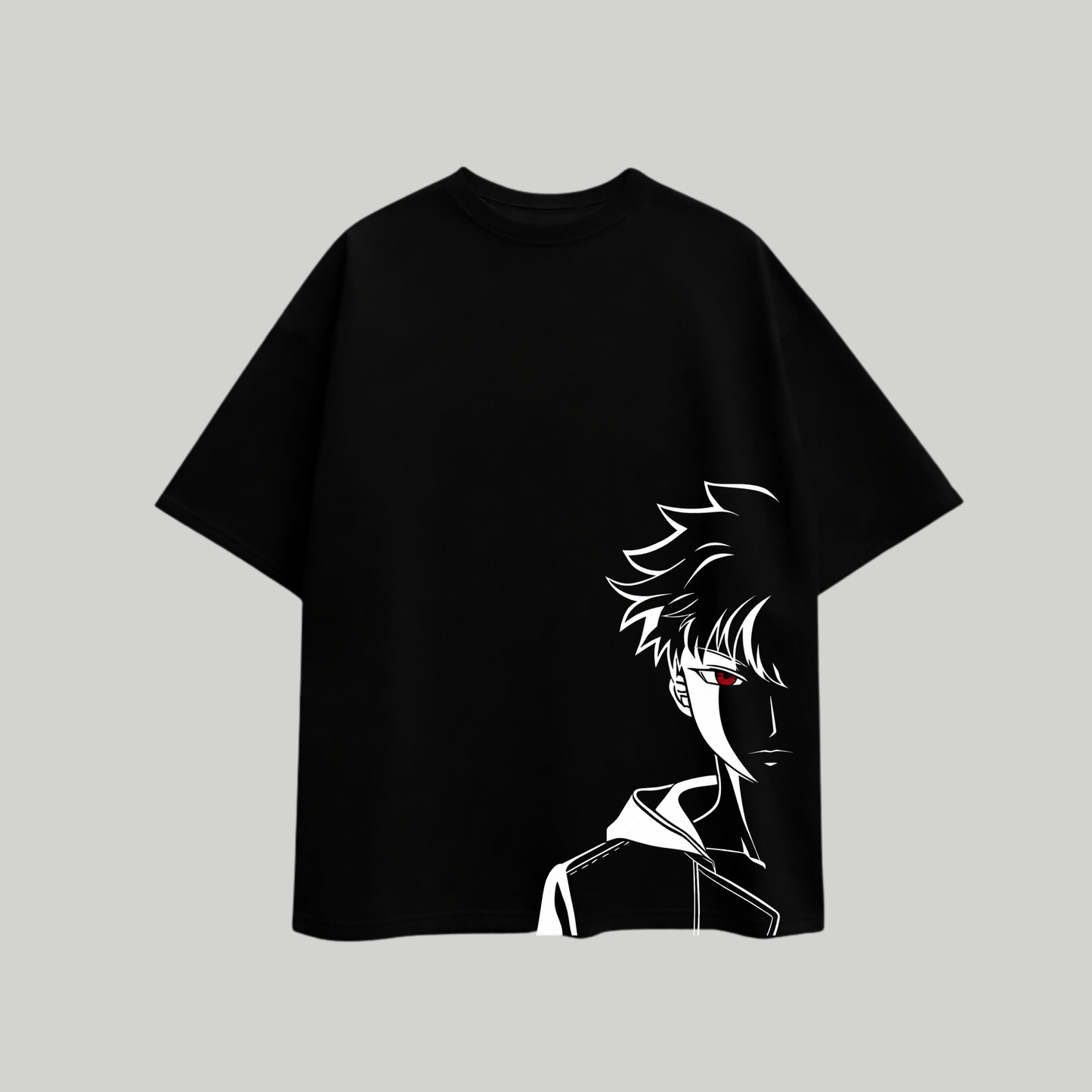 Shadow Rage Anime Oversized T-Shirt – Black
