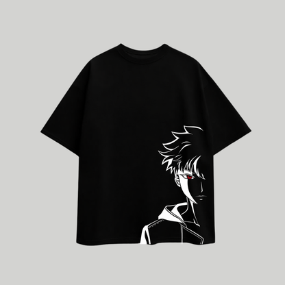 Shadow Rage Anime Oversized T-Shirt – Black