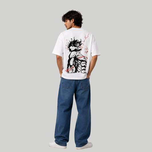Titan Rage Oversized T-Shirt – White