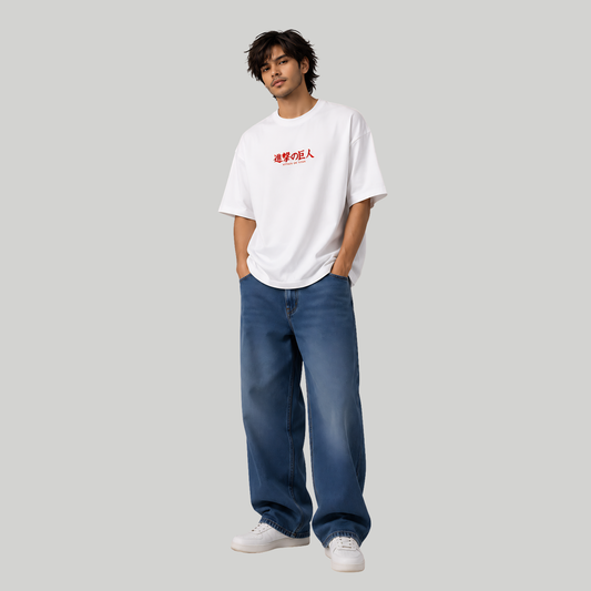 Titan Rage Oversized T-Shirt – White