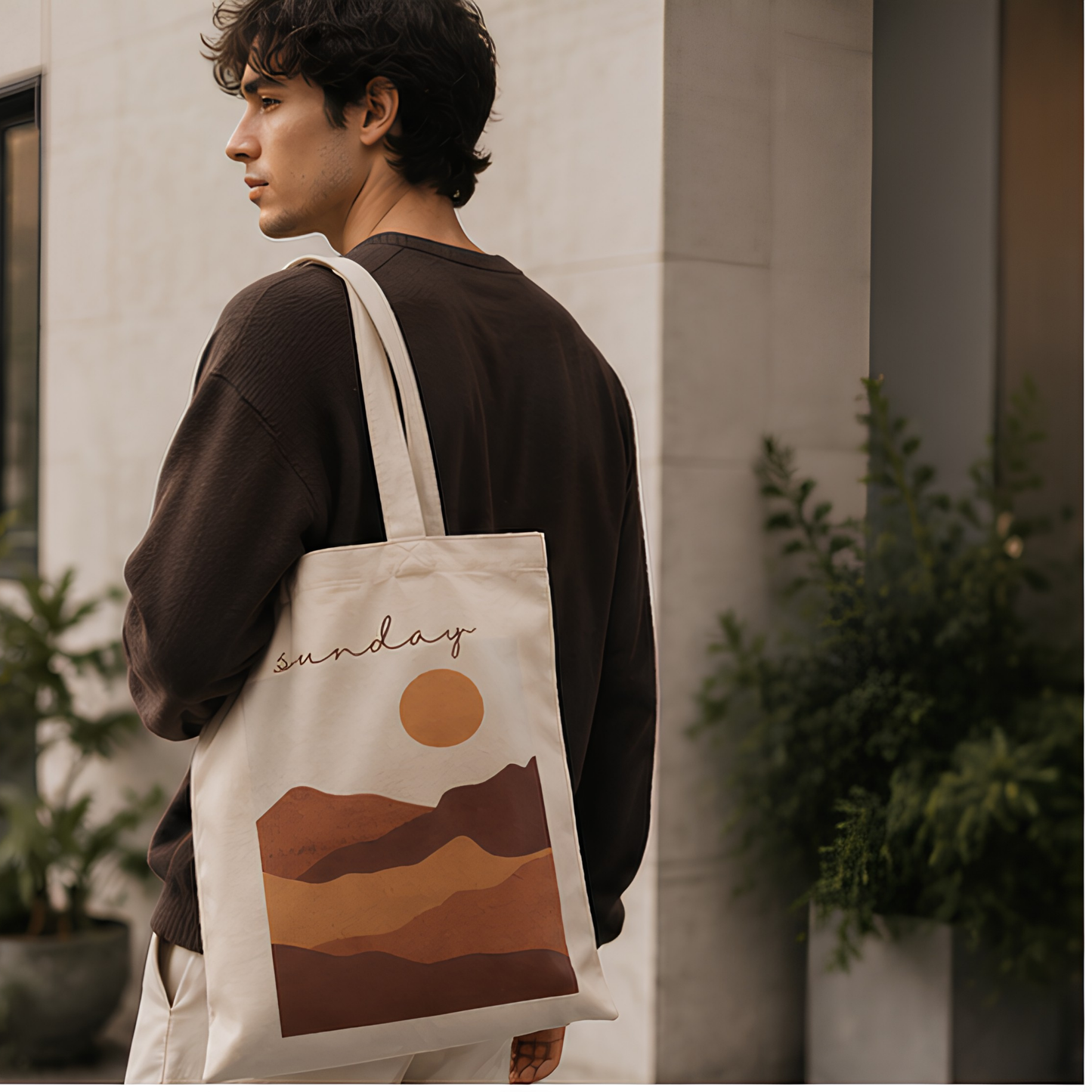 Sunday Escape Premium Canvas Tote Bag
