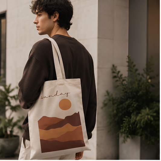 Sunday Escape Premium Canvas Tote Bag