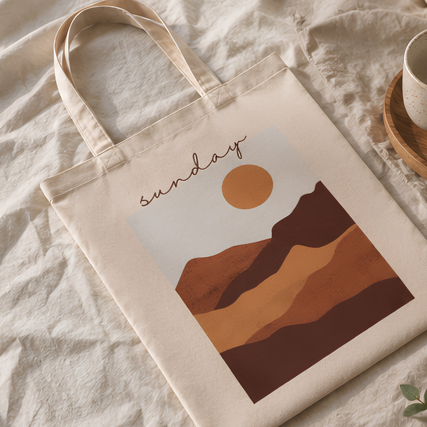 Sunday Escape Premium Canvas Tote Bag