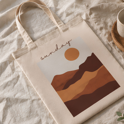 Sunday Escape Premium Canvas Tote Bag
