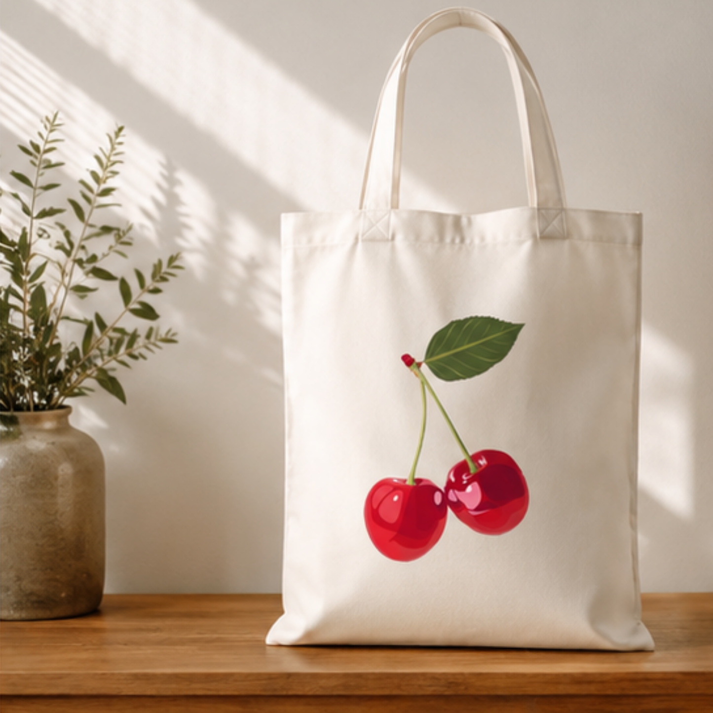 Cherry Bliss Premium Canvas Tote Bag