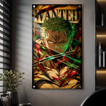 WANTED – Roronoa Zoro Metallic Poster