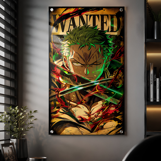 WANTED – Roronoa Zoro Metallic Poster