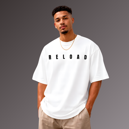 Reload Minimal Oversized T-Shirt – White