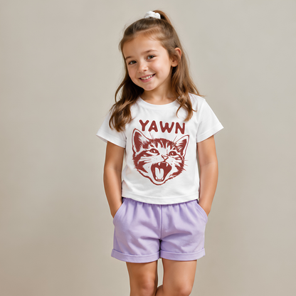 Yawn Cat Kids T-Shirt